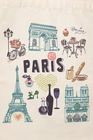 Paris City Graphic Tote Bag