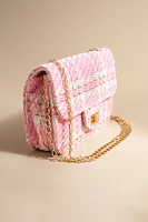 Valerie Plaid Tweed Turnlock Crossbody Bag