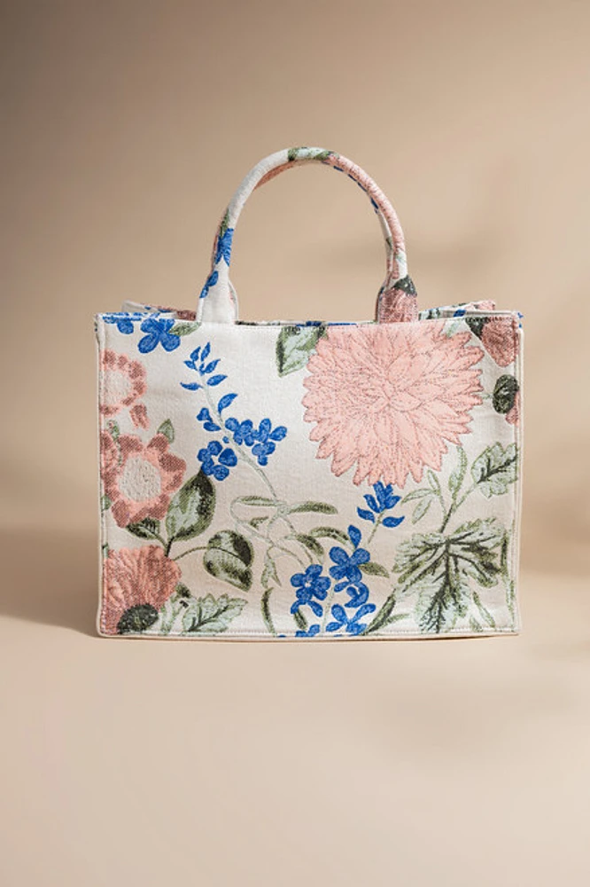 Kathryn Floral Canvas Tote Bag