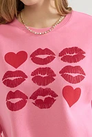 Emily Hearts And Kisses Graphic Sweatshirt