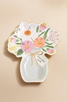 Love You Mom Bouquet Shaped Trinket Tray