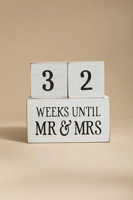 Mr And Ms Countdown Blocks Decoration
