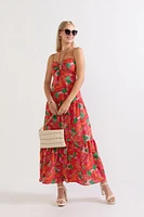 Mariana Strappy Halter Floral Maxi Dress