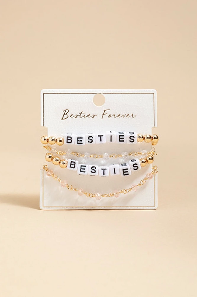 Besties Forever Carded Bracelet Set