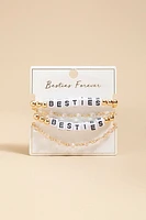 Besties Forever Carded Bracelet Set