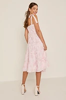 Ellena Tie Strap Ruffle Tiered Maxi Dress