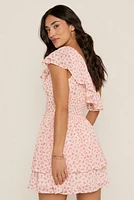 Katrina One Shoulder Ditsy Bow Romper