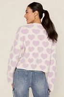 Tammie Pearl Embellished Heart Pullover Sweater