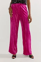 Kristin Velvet Textured High Rise Trouser Pants