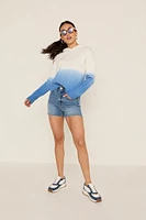Velma Hooded Cable Ombre Pullover Sweater