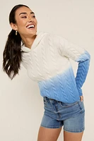 Velma Hooded Cable Ombre Pullover Sweater