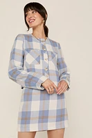 Maria Plaid Cropped Button Down Jacket