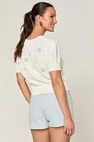 Rita Striped Denim Shorts