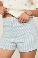 Rita Striped Denim Shorts