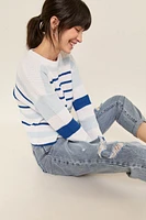 Penny Striped Cropped Pullover Sweater