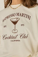 Espresso Martini Cocktail Club Graphic Sweatshirt