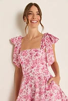 Tammi Bow Strap Floral Mini Dress