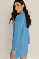 Lela Mock Neck Mini Sweater Dress