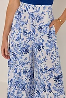 Lisa Floral Print Wide Leg Pants