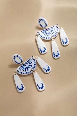 Dianna Ceramic Dangle Chandelier Earrings