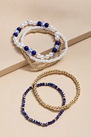 Isabella Ceramic And Gold Bead Bracelet Set