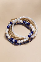 Isabella Ceramic And Gold Bead Bracelet Set