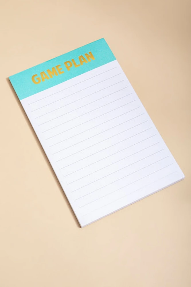 Game Plan Notepad