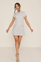 Paula Collared Tweed Mini Dress