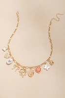 Jodie Rise Quartz Mixed Charm Necklace