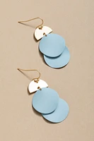 Angie Matte Double Circle Drop Earrings