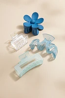 Sophia Simply Blue Mix Style Hair Claw Set