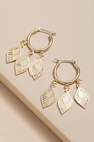 Tania Shaky Leaf Charm Earrings