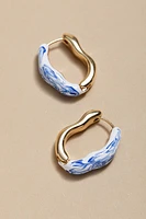 Lana Organic Ceramic And Gold Hoop Earrings