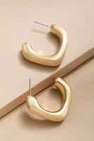 Kelley Organic Square Puffy Hoop Earrings