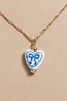 Bridget Ceramic Heart Pendant Necklace