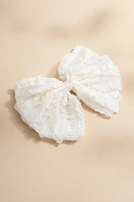 Marisol Soft Pleat Puffy Bow Hair Barrette