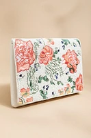 Sandy Floral Beaded Clutch Handbag