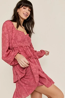 Celina Tiered Cinched Bodice Mini Dress