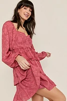 Celina Tiered Cinched Bodice Mini Dress