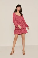 Celina Tiered Cinched Bodice Mini Dress