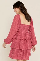 Celina Tiered Cinched Bodice Mini Dress