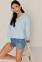 Charline Soft V Neck Pullover Sweater