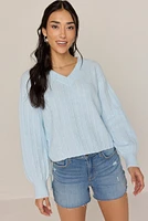 Charline Soft V Neck Pullover Sweater