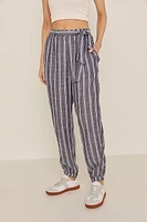 Lucy Tie Waist Striped Joggers