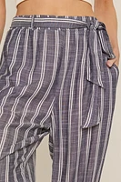 Lucy Tie Waist Striped Joggers