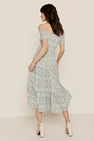 Rosemary Off Shoulder Smocked Midi Dress