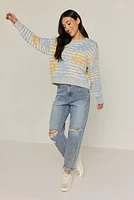 Tara Mixed Pattern Pullover Sweater