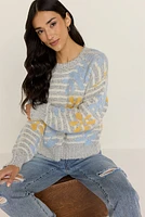 Tara Mixed Pattern Pullover Sweater