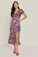 Gloria V-Neck Floral Midi Dress