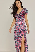 Gloria V-Neck Floral Midi Dress